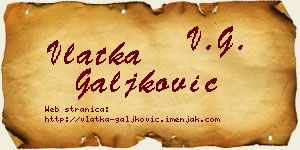Vlatka Galjković vizit kartica